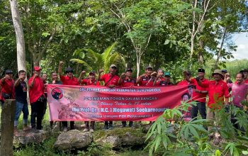 DPC PDI Perjuangan Gunungkidul Lakukan Penghijauan Tanam Pohon Di Bantaran Sungai