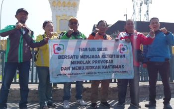 Keren, Ratusan Driver Ojol Solusi Deklarasi Tolak Hoaks dan Provokasi, Tegaskan Komitmen Jaga Kamtibmas