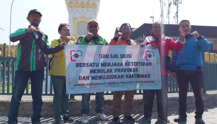 Keren, Ratusan Driver Ojol Solusi Deklarasi Tolak Hoaks dan Provokasi, Tegaskan Komitmen Jaga Kamtibmas