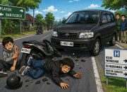 Nyalip di Jalan Lurus, Remaja 13 Tahun Terluka Usai Tabrakan dengan Kijang di Playen