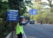 Satlantas Polres Gunungkidul Laksanakan Pos Pagi di Kawasan Rawan Kecelakaan